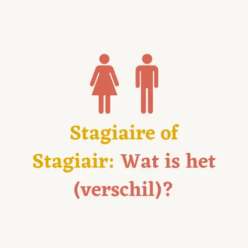 Stagiaire of stagiair - Wat is het verschil